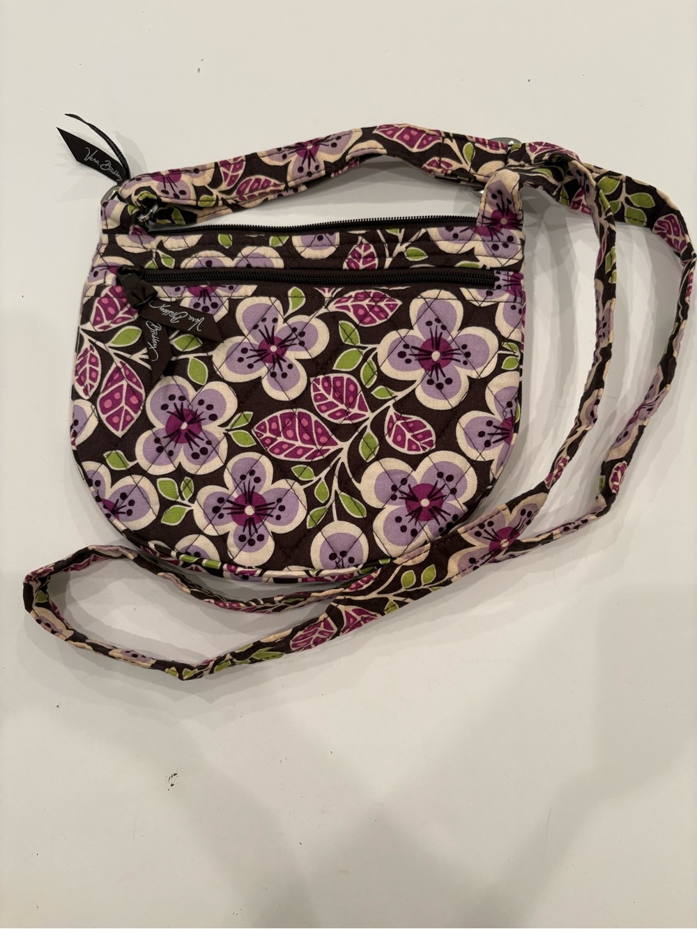 Vera Bradley Purple Floral Quilted Crossbody
